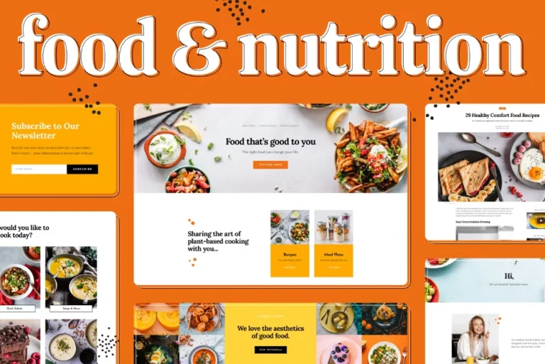 Food & Nutrition Elementor Template Food & Nutrition Elementor Template - Imagen 1