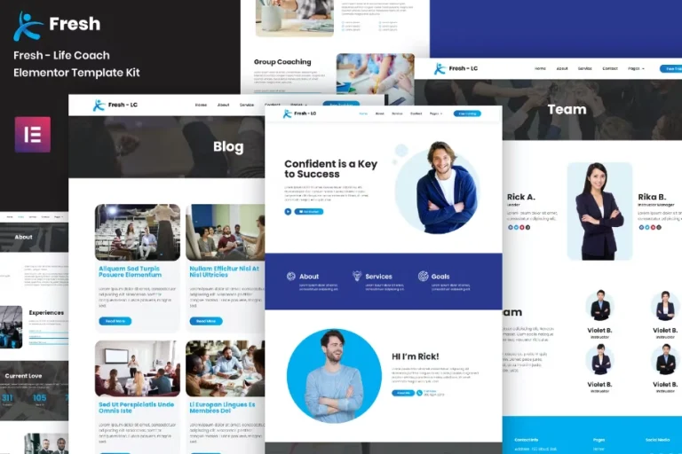 Fresh – Life Coach Elementor Template Fresh – Life Coach Elementor Template - Imagen 1