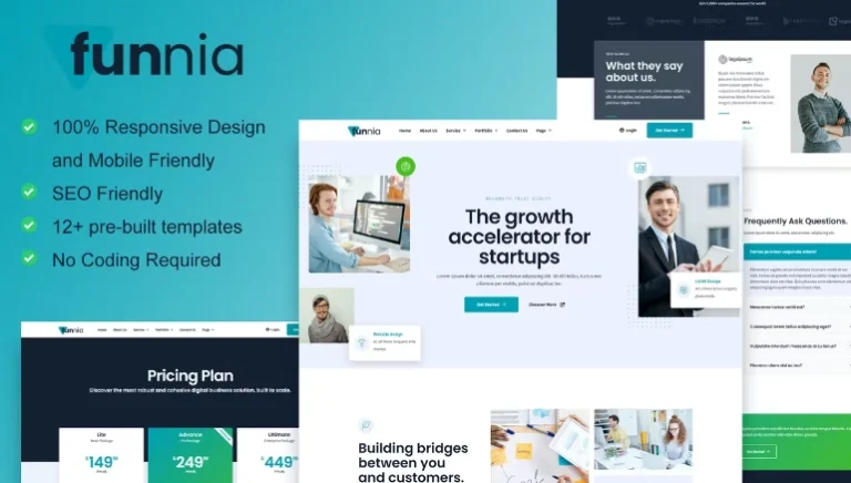 Funnia – Digital Agency Elementor Template Funnia – Digital Agency Elementor Template - Imagen 1