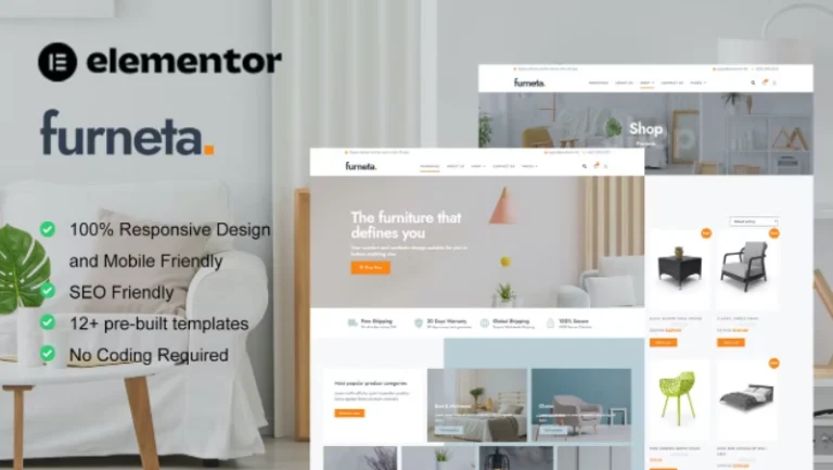 Furneta – Furniture Shop Elementor Template Furneta – Furniture Shop Elementor Template - Imagen 1