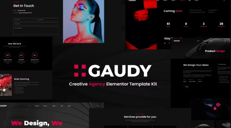 Gaudy – Dark Digital Agency Elementor Template Gaudy – Dark Digital Agency Elementor Template - Imagen 1