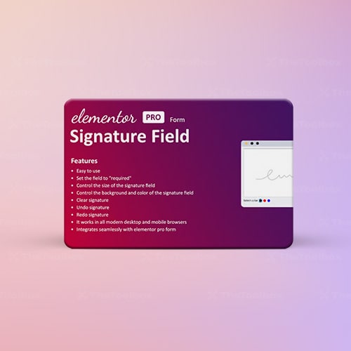 Signature Field for Elementor-min Signature Field for Elementor - Imagen 1