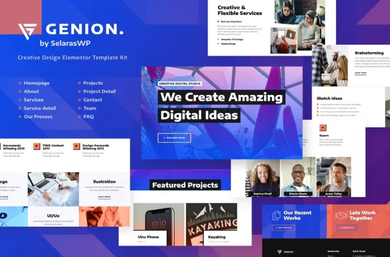 Genion – Creative Digital Agency Elementor Template Genion – Creative Digital Agency Elementor Template - Imagen 1