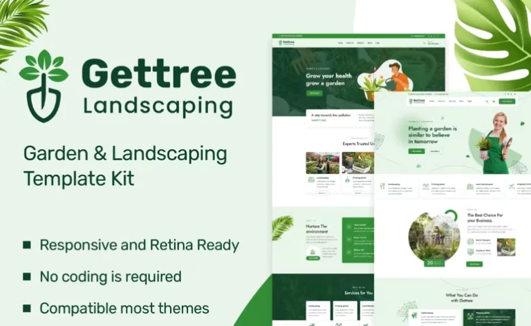 Gettree – Garden & Landscaping Elementor Template Gettree – Garden & Landscaping Elementor Template - Imagen 1