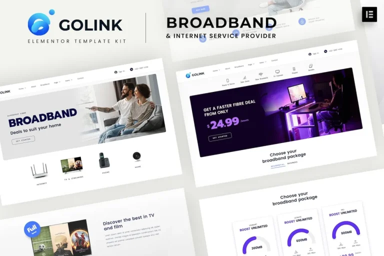 Golink – Broadband & Internet Service Provider Template Golink – Broadband & Internet Service Provider Template - Imagen 1
