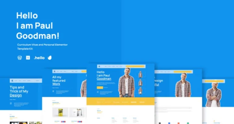 Goodman – Creative Portofolio Elementor Template Goodman – Creative Portofolio Elementor Template - Imagen 1
