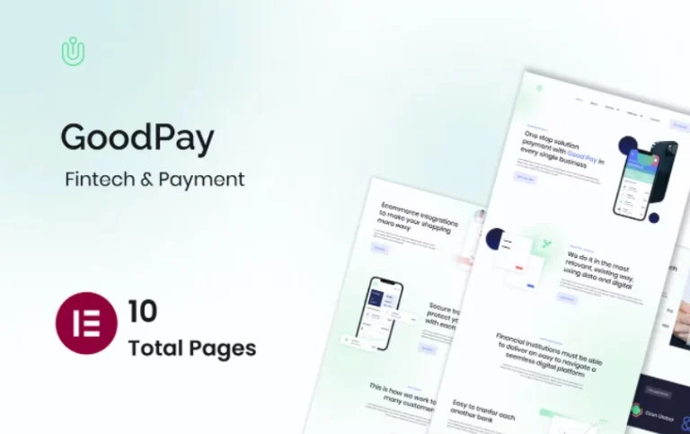 Goodpay – Fintech Elementor Template Goodpay – Fintech Elementor Template - Imagen 1