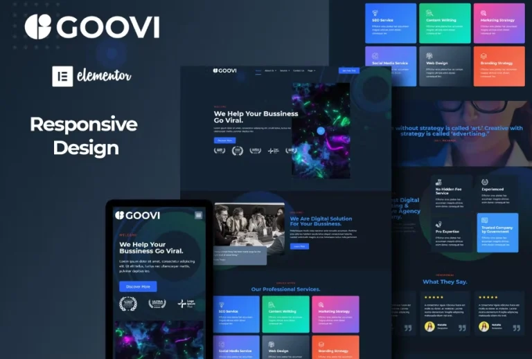 Goovi – Creative Agency & Digital Marketing Elementor Template Goovi – Creative Agency & Digital Marketing Elementor Template - Imagen 1