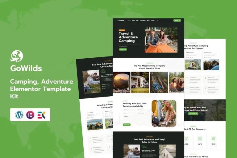 Gowilds – Travel & Tour Booking Elementor Template Gowilds – Travel & Tour Booking Elementor Template - Imagen 1