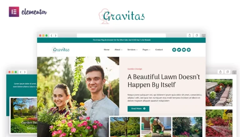 Gravitas – Garden & Landscape Design Elementor Template Gravitas – Garden & Landscape Design Elementor Template - Imagen 1