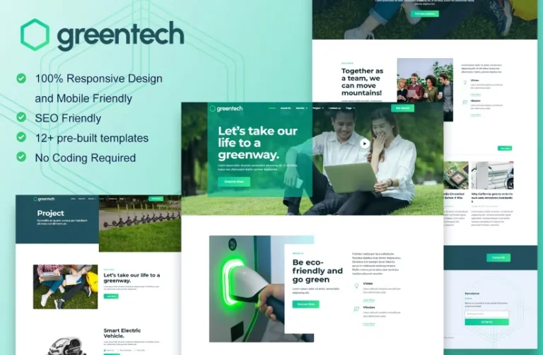 GreenTech – Green Technology Services Elementor Template GreenTech – Green Technology Services Elementor Template - Imagen 1