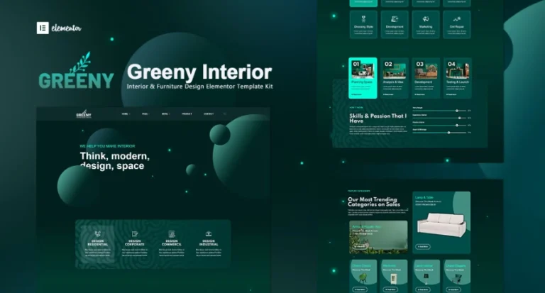 Greeny – Interior Elementor Template Greeny – Interior Elementor Template - Imagen 1