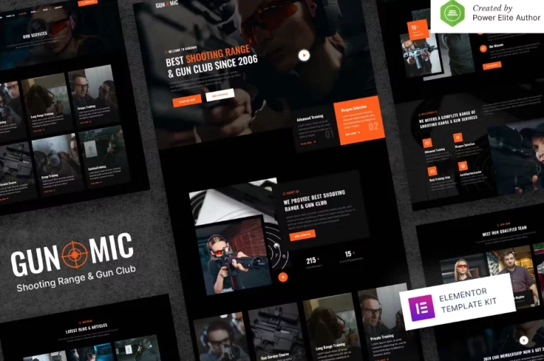 Gunomic – Shooting Range & Gun Club Elementor Template Gunomic – Shooting Range & Gun Club Elementor Template - Imagen 1