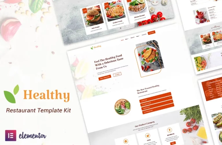 Healthy Restaurant Elementor Template Healthy Restaurant Elementor Template - Imagen 1