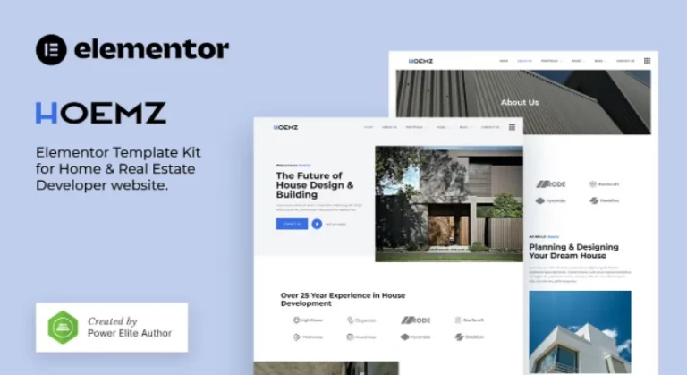Hoemz – Home & Real Estate Developer Elementor Template Hoemz – Home & Real Estate Developer Elementor Template - Imagen 1