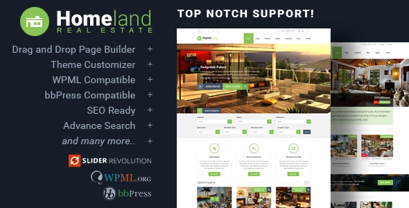 Homeland – Responsive Real Estate Theme for WordPress Homeland – Responsive Real Estate Theme for WordPress - Imagen 1