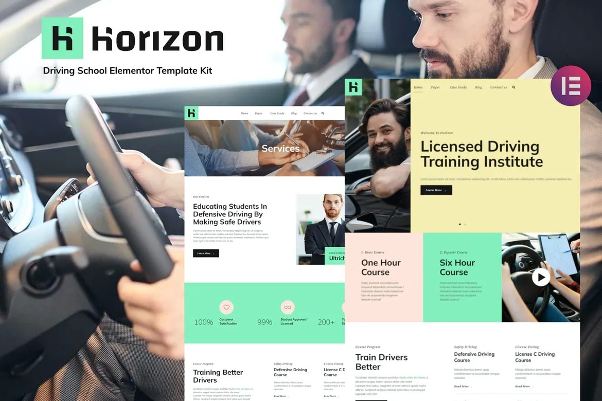 Horizon – Driving School Elementor Template Kit-min Horizon – Driving School Elementor Template Kit - Imagen 1