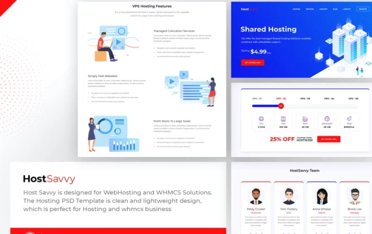 HostSavvy – Web Hosting Elementor Template HostSavvy – Web Hosting Elementor Template - Imagen 1