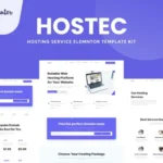 Hostec – Hosting Service Elementor Template