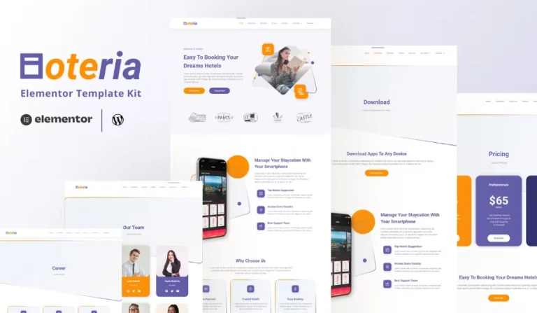 Hoteria – Hotel Service Elementor Template Hoteria – Hotel Service Elementor Template - Imagen 1