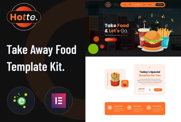 Hotte – Take Away Food Elementor Template Hotte – Take Away Food Elementor Template - Imagen 1