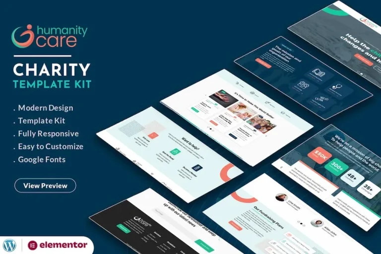 Humanity Care – Nonprofit Charity & Donation Elementor Humanity Care – Nonprofit Charity & Donation Elementor - Imagen 1