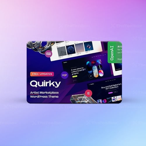 Quirky – NFT, Token & Artist Marketplace WordPress Theme-min Quirky – NFT, Token & Artist Marketplace WordPress Theme - Imagen 1