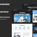 Construe – Construction Company Elementor Template