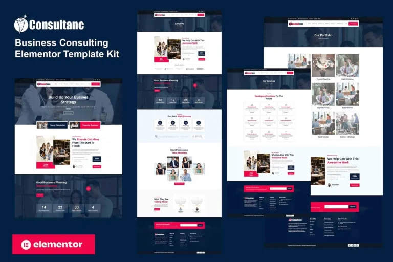 Consultanc – Business Consulting Elementor Template Consultanc Business Elementor Template Kit - Imagen 1