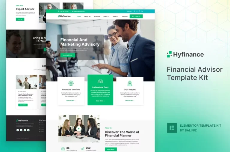 Hyfinance – Financial Advisor Elementor Template Hyfinance – Financial Advisor Elementor Template - Imagen 1