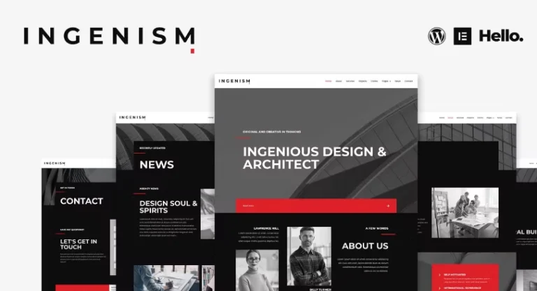 INGENISM – Architectural Design Agency Elementor Template INGENISM – Architectural Design Agency Elementor Template - Imagen 1