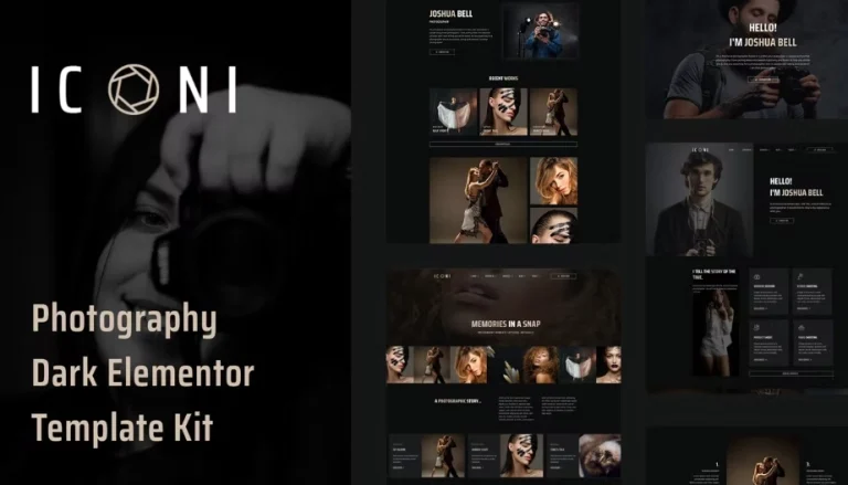 Iconi – Photography & Portfolio Elementor Template Iconi – Photography & Portfolio Elementor Template - Imagen 1