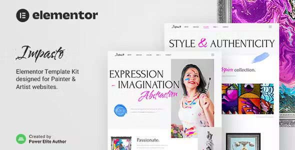 Impasto Painter and Artist Elementor Template Kit Impasto Painter and Artist Elementor Template Kit - Imagen 1