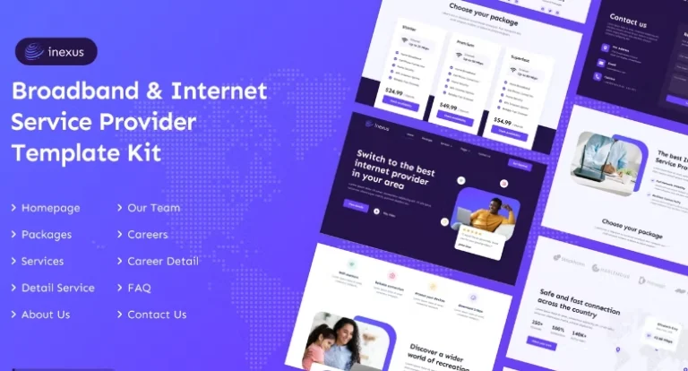 Inexus | Broadband & Internet Service Provider Elementor Template Inexus | Broadband & Internet Service Provider Elementor Template - Imagen 1