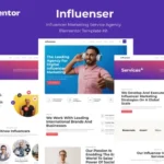 Influenser – Influencer Marketing Services Agency Elementor Template