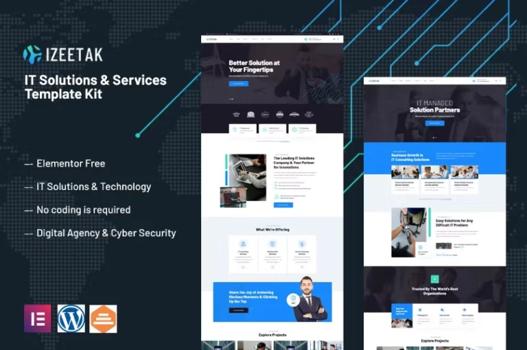 Izeetak – IT Solutions & Services Elementor Template Izeetak – IT Solutions & Services Elementor Template - Imagen 1