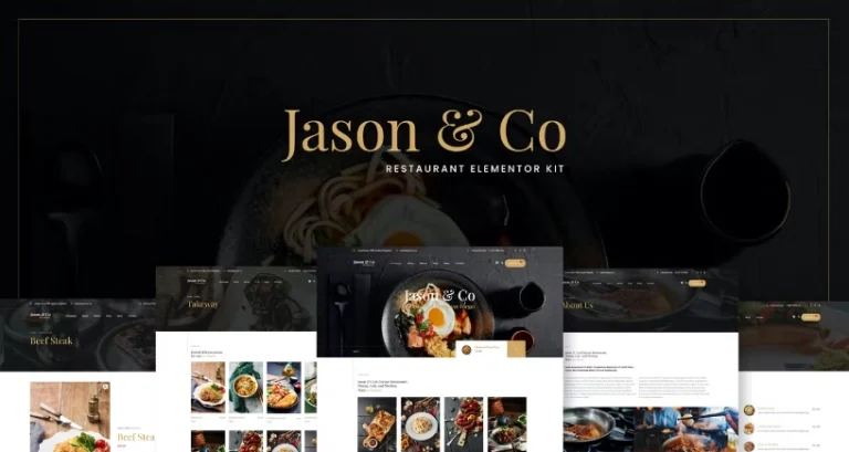 Jason & Co – Restaurant & Cafe Elementor Template template elementor restaurante