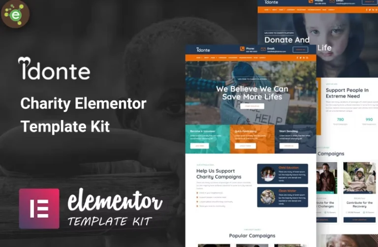 iDonte – Charity Non-Profit Elementor Template iDonte – Charity Non-Profit Elementor Template - Imagen 1
