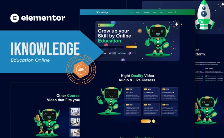 iKnowledge – Education Online & Learning Platform Elementor Template iKnowledge – Education Online & Learning Platform Elementor Template - Imagen 1
